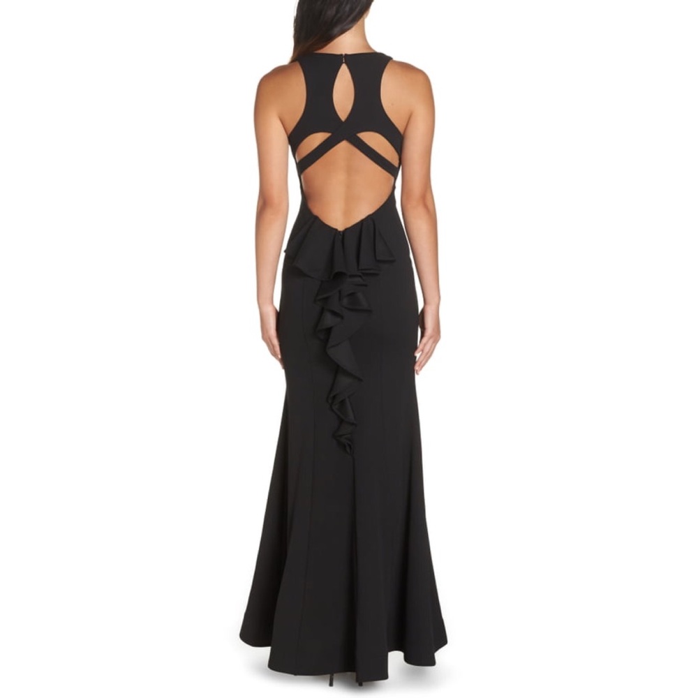 Sequin Hearts Black Cutout Back Dress